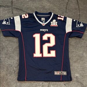 Kids size M Tom Brady Patriots NFL  Jersey Navy Blue